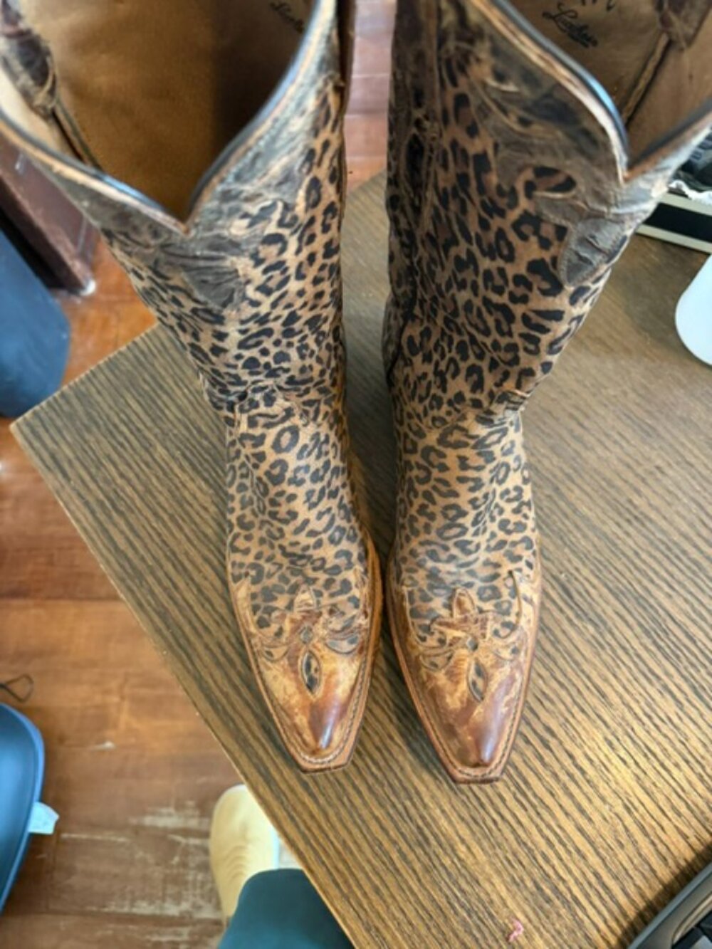 Lucchese RAREDiva Angiola Limited Ed. Cowboy Boots Women 9B Leopard Print 90/120 - Picture 11 of 15
